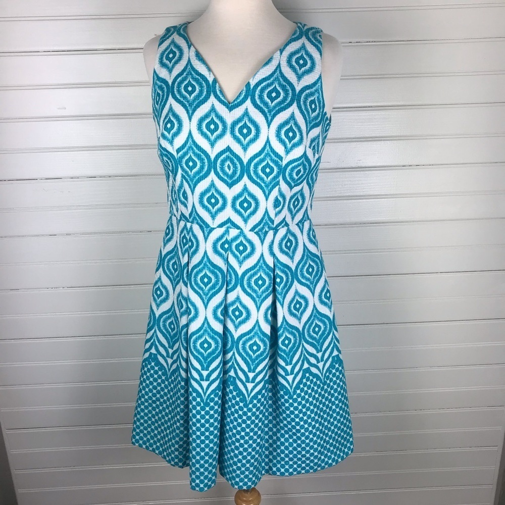 Just...Taylor Aqua Turquoise White Dress